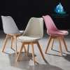 Ghế Eames lót nệm chân gỗ: Dsw