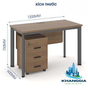 Bàn làm việc chân sắt oval 1m2: BLVS120