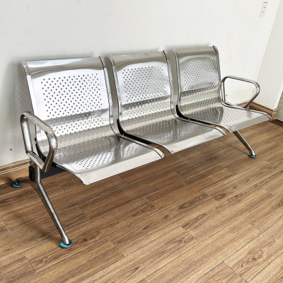Ghế băng chờ inox mặt ngồi đột lỗ hình sao