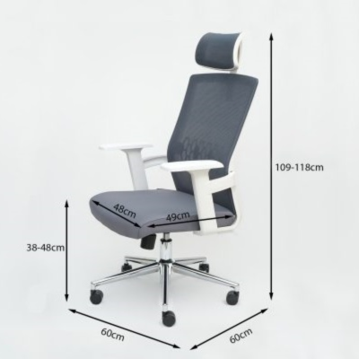 Kích thước ghế lưới văn phòng có tựa đầu