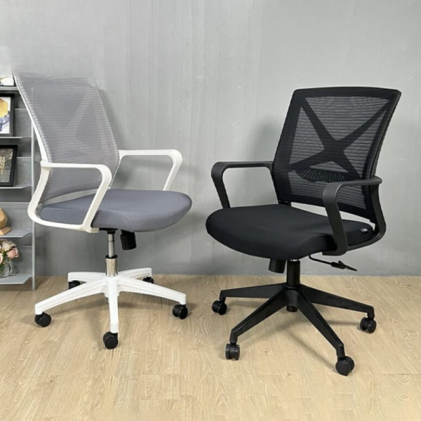 Ghế nhân viên lưng lưới chân xoay nhựa: GNVL082 - Hình ảnh 7
