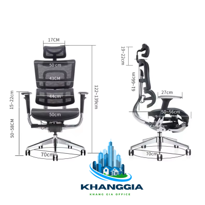 Kích thước ghế công thái học cao cấp