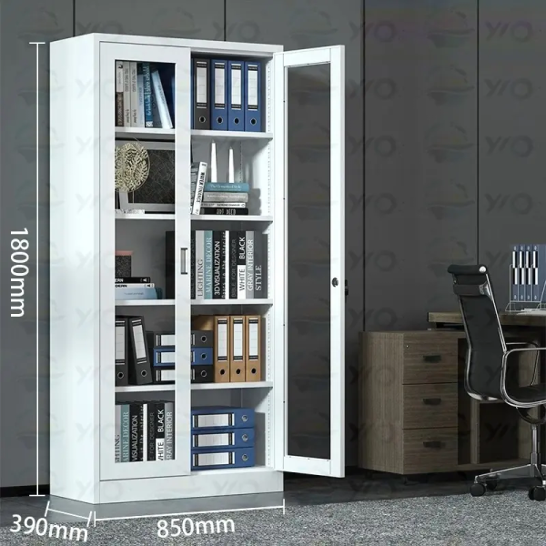 Tủ hồ sơ sắt, 2 cánh mở kính giá rẻ: TS09CK - Hình ảnh 5