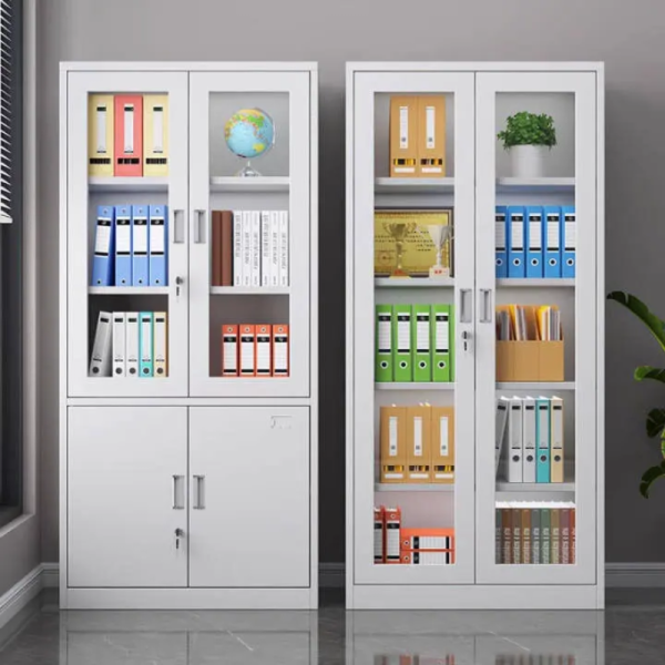 Tủ hồ sơ sắt, 2 cánh mở kính giá rẻ: TS09CK