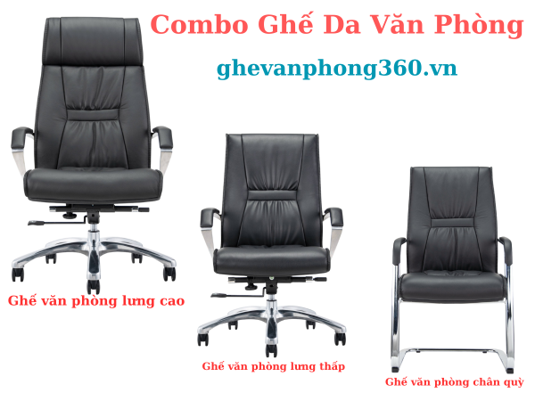 Combo Ghế Da Văn Phòng Cao Cấp: GVPD2025 - Hình ảnh 2