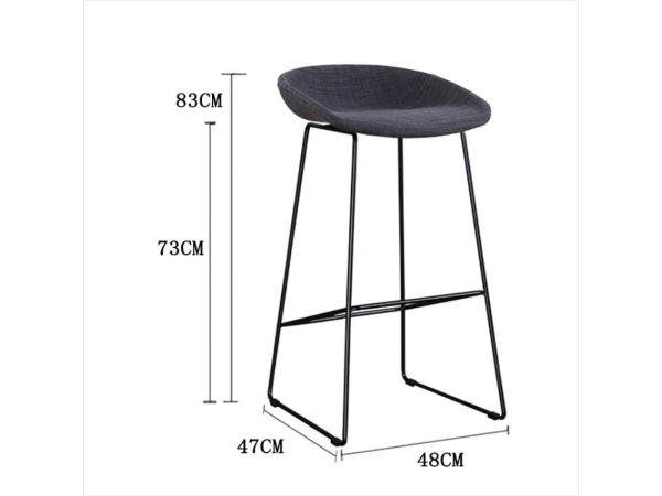 Ghế bar chân sắt mặt nhựa nhiều màu: GBH73 - Hình ảnh 7