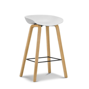 Ghế bar Hay chân gỗ polywood mặt ngồi nhựa PP: GBH74