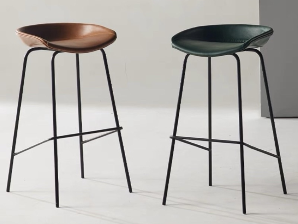 Ghế bar Hay đảo bếp nệm da chân sắt: GBH75 - Hình ảnh 3