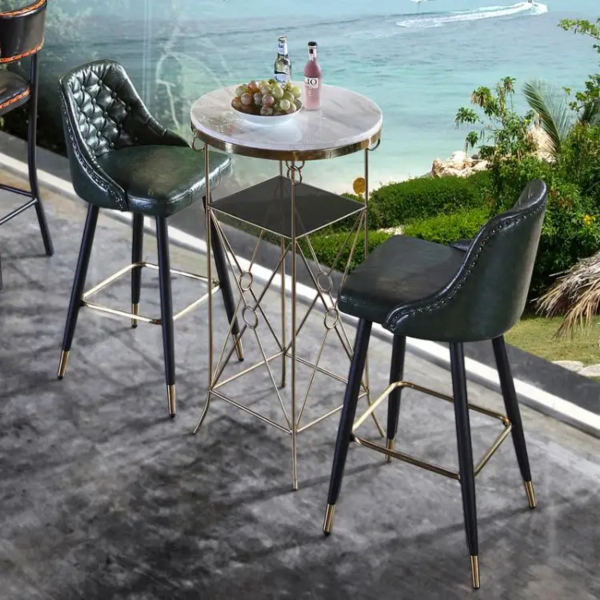 Ghế bar nệm da phòng cách cổ điển: GB220 - Hình ảnh 6