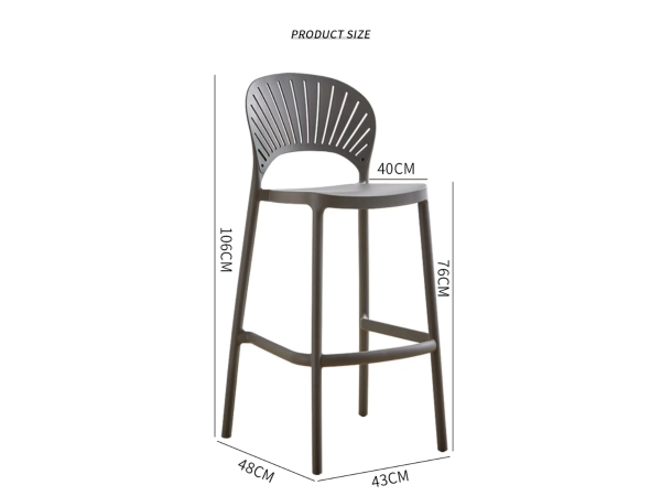 Ghế bar nhựa đúc giá rẻ【𝐍𝐡𝐢𝐞̂̀𝐮 𝐦𝐚̀𝐮】: GBN148 - Hình ảnh 7