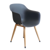Ghế cafe Eames nhựa đúc chân sắt giả gỗ: CFN3048A