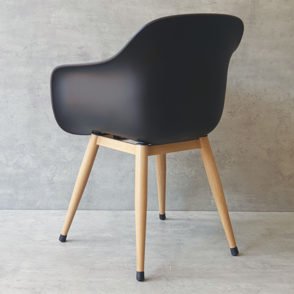Ghế cafe Eames nhựa đúc chân sắt giả gỗ: CFN3048A - Hình ảnh 9