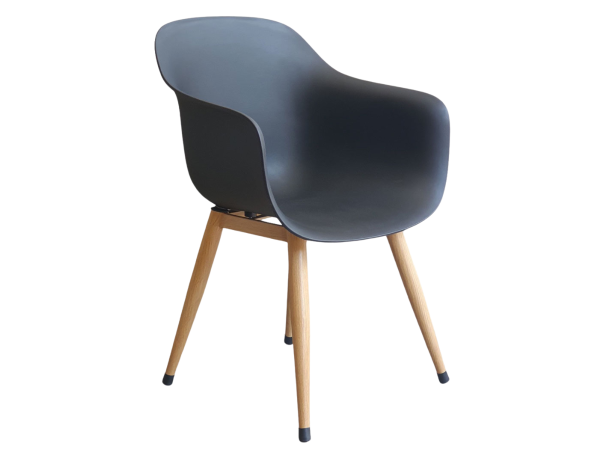 Ghế cafe Eames nhựa đúc chân sắt giả gỗ: CFN3048A - Hình ảnh 8