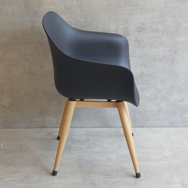 Ghế cafe Eames nhựa đúc chân sắt giả gỗ: CFN3048A - Hình ảnh 7