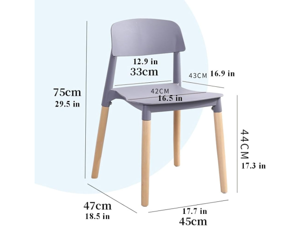 Ghế cafe nhựa chân gỗ giá rẻ: CFN3022 - Ảnh 5