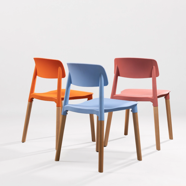 Ghế cafe nhựa chân gỗ giá rẻ: CFN3022 - Ảnh 16