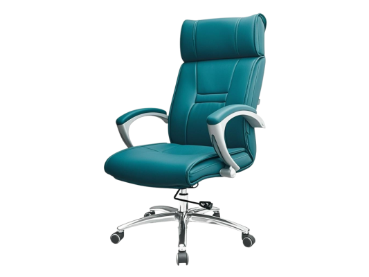 Ghế giám đốc cao cấp bọc da màu xanh