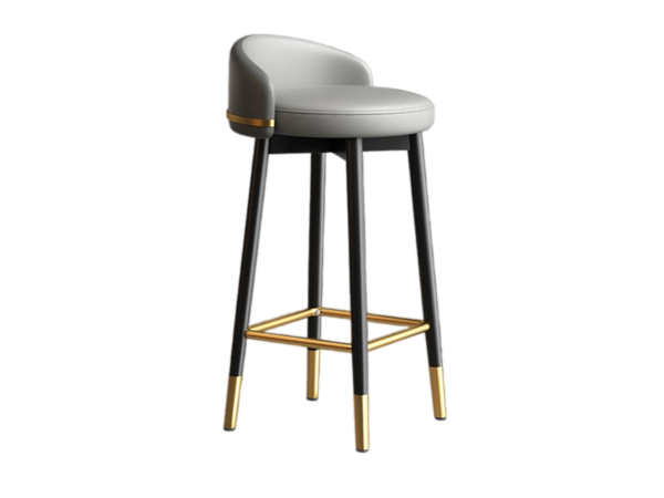 Ghế đảo bếp cao cấp chân cố định nệm da xoay tròn: GB38 - Hình ảnh 3