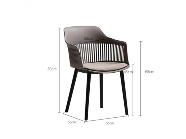 Ghế full nhựa có tay nhiều màu lót nệm: CFN3062 - Ảnh 10