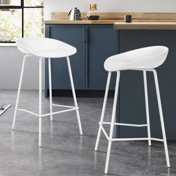 Ghế Hay quầy bar, đảo bếp mặt nhựa chân sắt: GBH76 - Hình ảnh 9