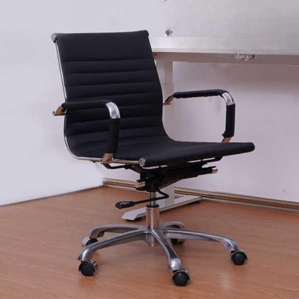Ghế họp da lưng thấp chân xoay nhôm: CQ051