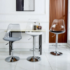 Ghế quầy bar bằng nhựa PET tối giản hiện đại, Ghế xoay Tulip, Ghế quầy bar cao bằng nhựa Acrylic trong suốt