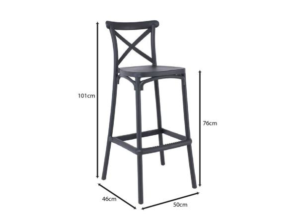 Ghế quầy bar nhựa đúc giá rẻ: GBN77 - Hình ảnh 3