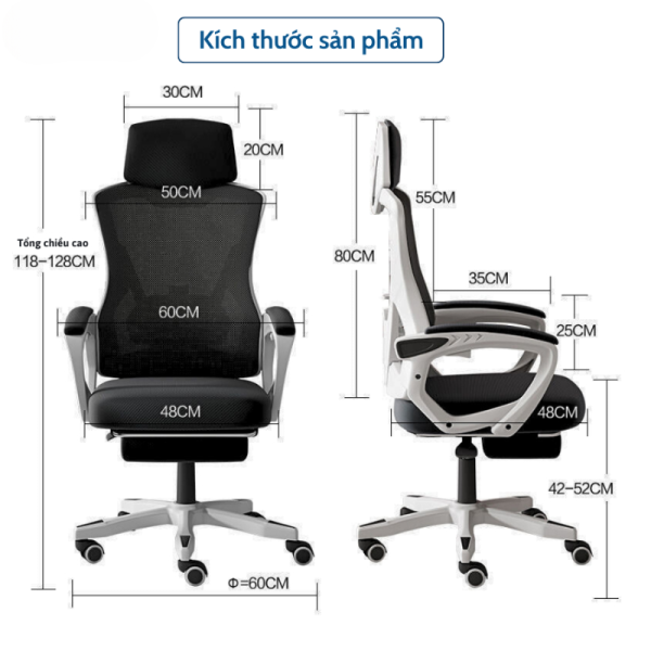 【﻿Nhiều màu】Ghế Công Thái Học Giá Rẻ: CTH245 - Ảnh 7